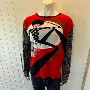 Custo Barcelona L/S Men’s Knit with Mod Man graphic